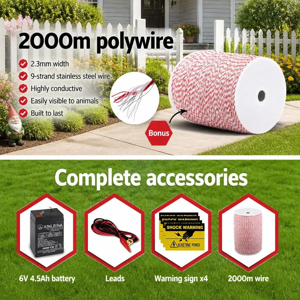 Solar Electric Fence Energiser for 3KM Control