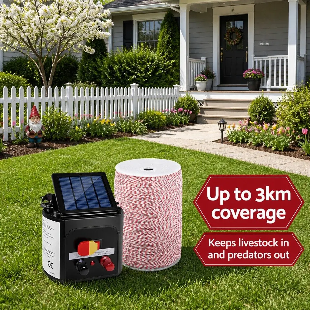 Solar Electric Fence Energiser for 3KM Control