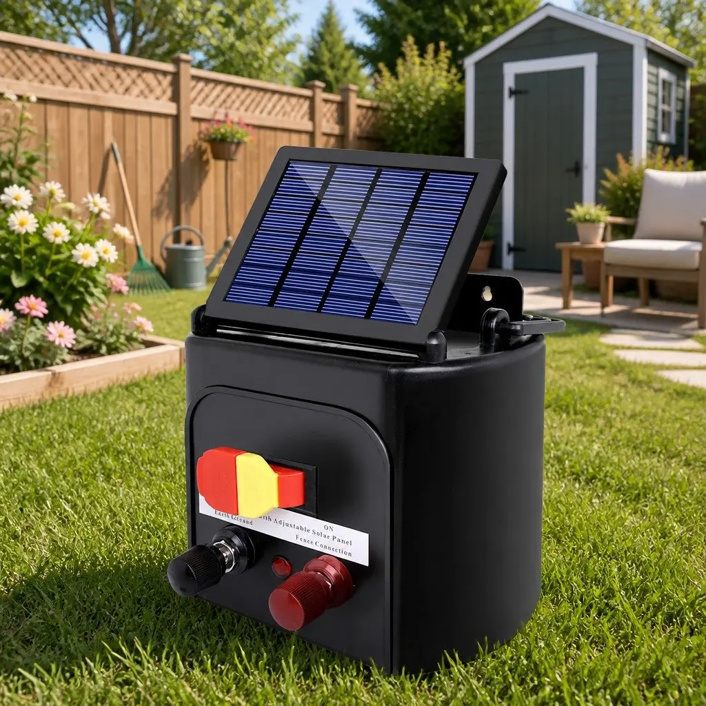 Solar Electric Fence Energiser for Livestock 3km Range 0.1J
