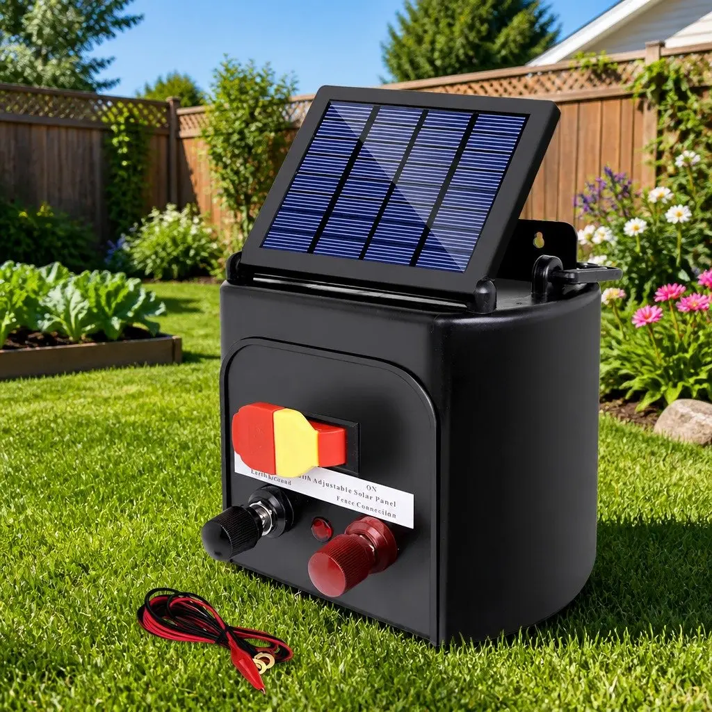 Solar Electric Fence Energiser for Farm Use 5km Waterproof