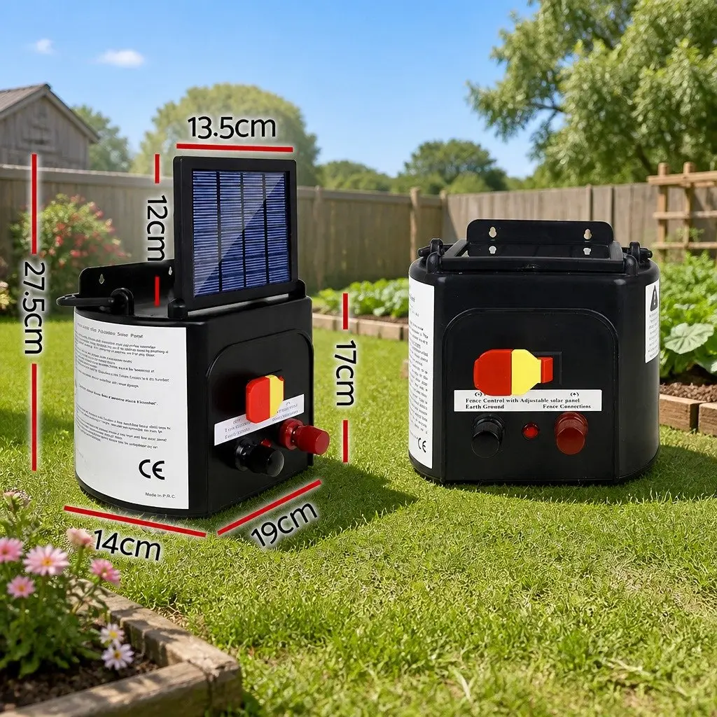Solar Electric Fence Energiser for Farm Use 5km Waterproof