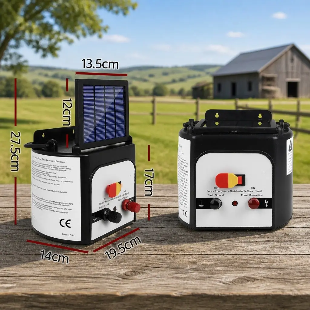 Solar Electric Fence Energiser for Farm Use 8km 0.3J
