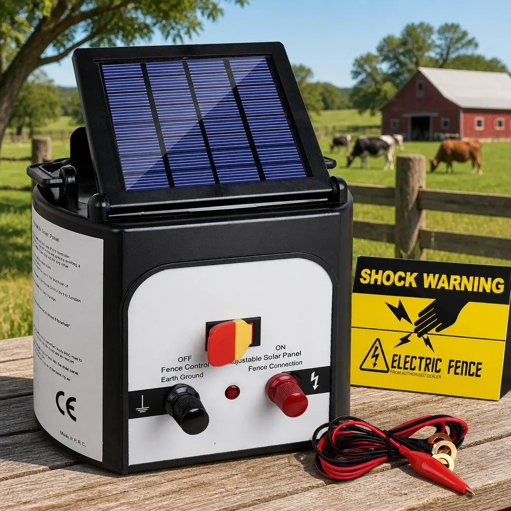 Solar Electric Fence Energiser for Farm Use 8km 0.3J