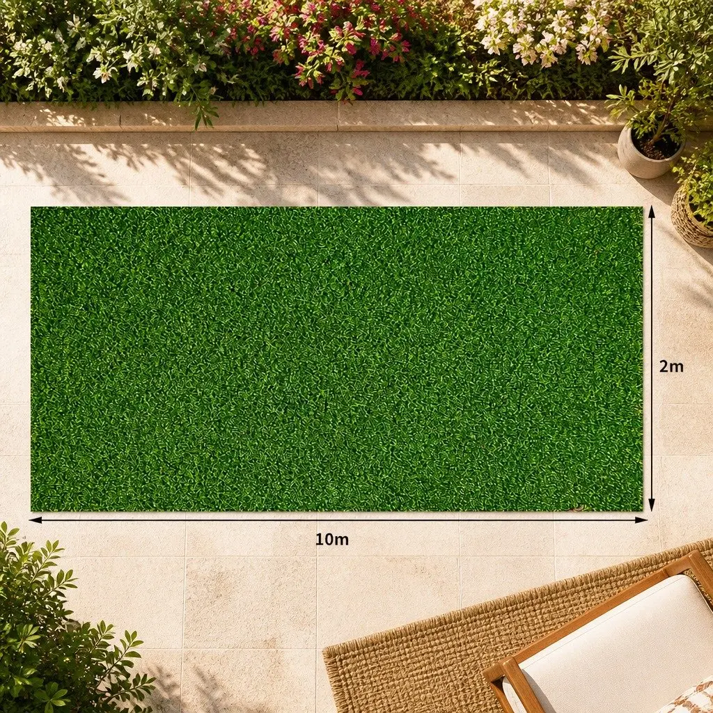 Artificial Grass Synthetic Turf 40MM Realistic Outdoor Indoor Garden Lawn 2x10m