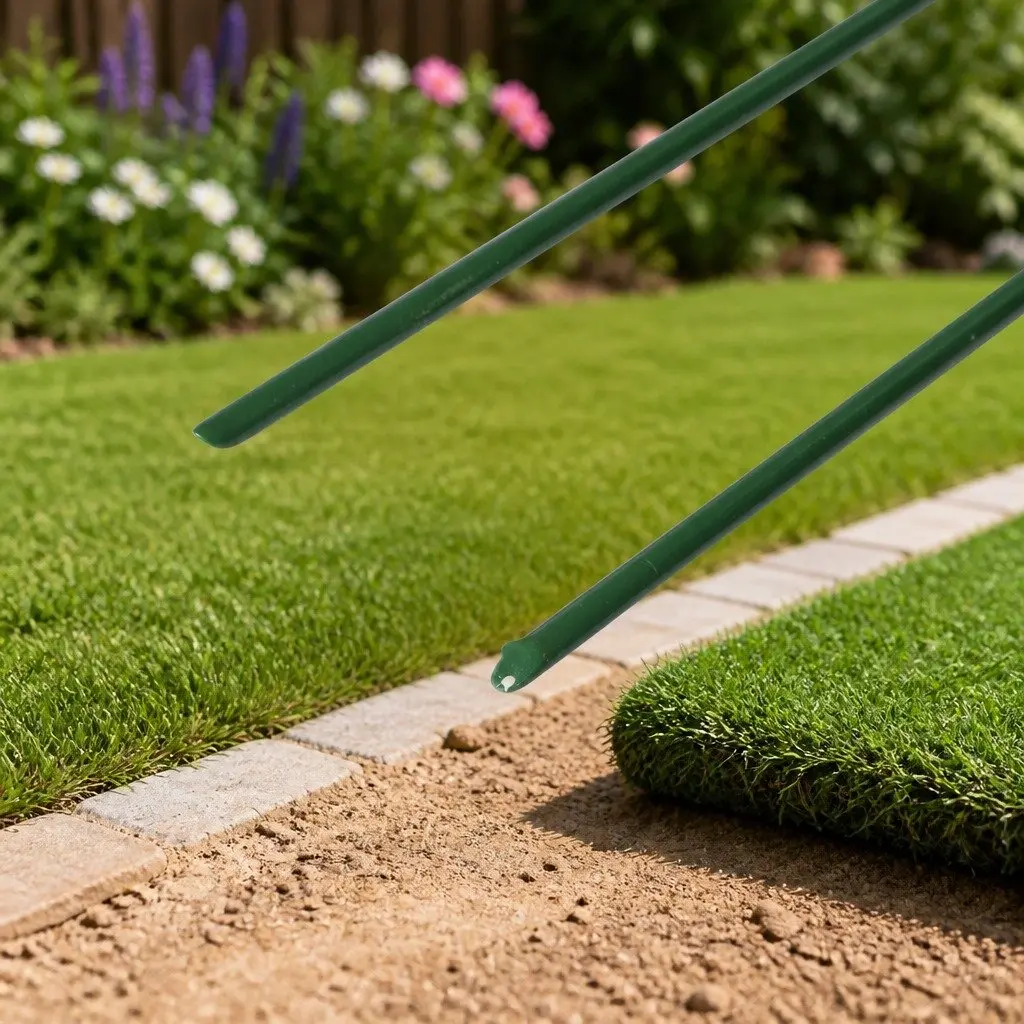 Synthetic Grass Pins U-Shape Garden Turf Fixing Anchors 100PCS Steel Green Lawn