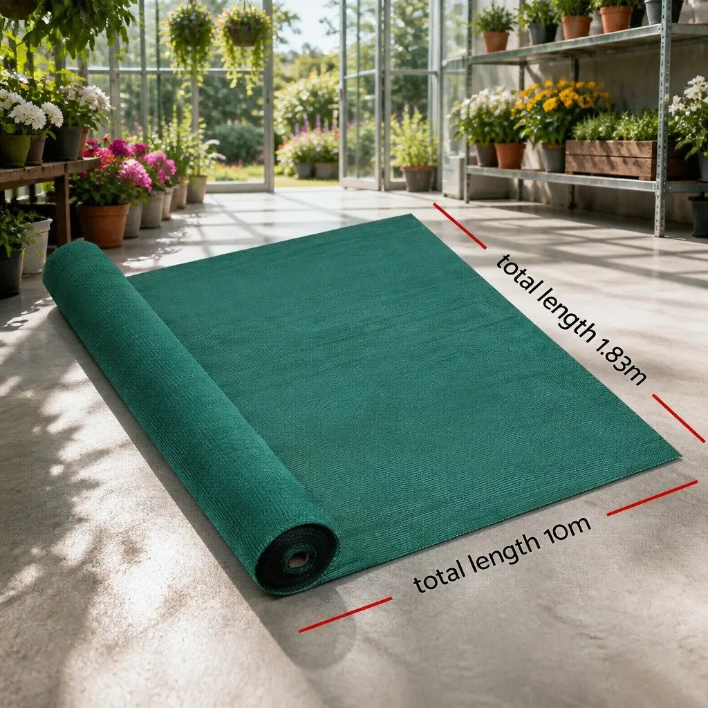 Shade Cloth Garden 1.83m x 10m Roll 30% UV Block Heavy Duty Green