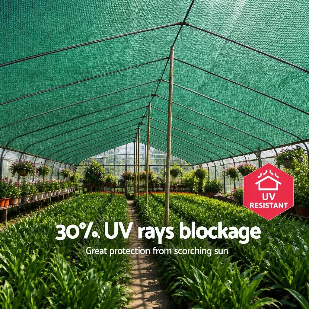 Shade Cloth Garden 1.83m x 10m Roll 30% UV Block Heavy Duty Green