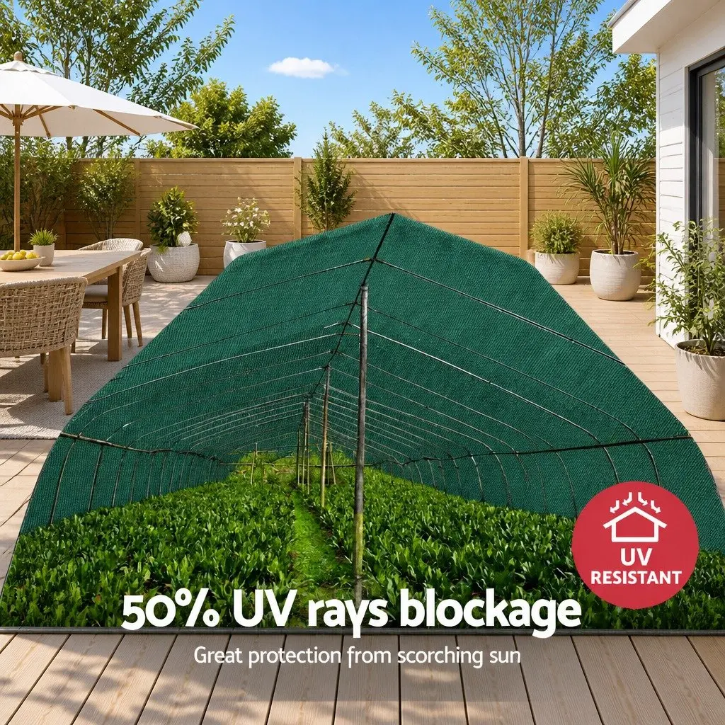 Shade Cloth Green 1.83m x 30m 50% UV-Stabilised Heavy Duty for Greenhouse Garden