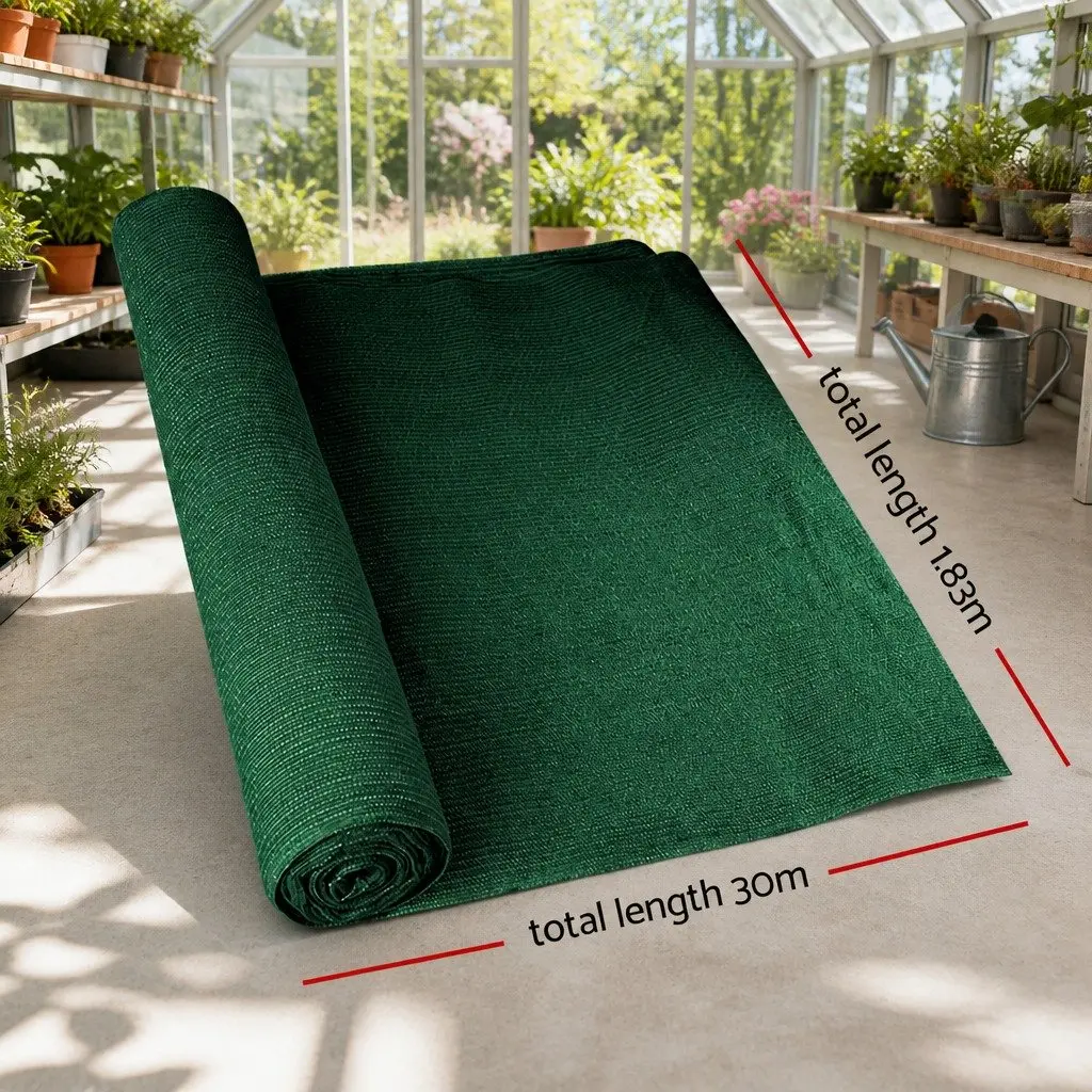 Shade Cloth 70% Sunscreen for Greenhouse Garden 1.83m x 30m