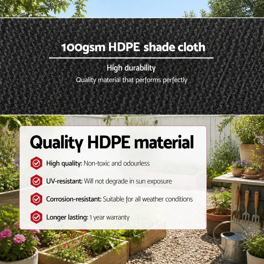 Shade Cloth for Garden Greenhouse 3.66m x 10m White Heavy Duty 50% UV Block