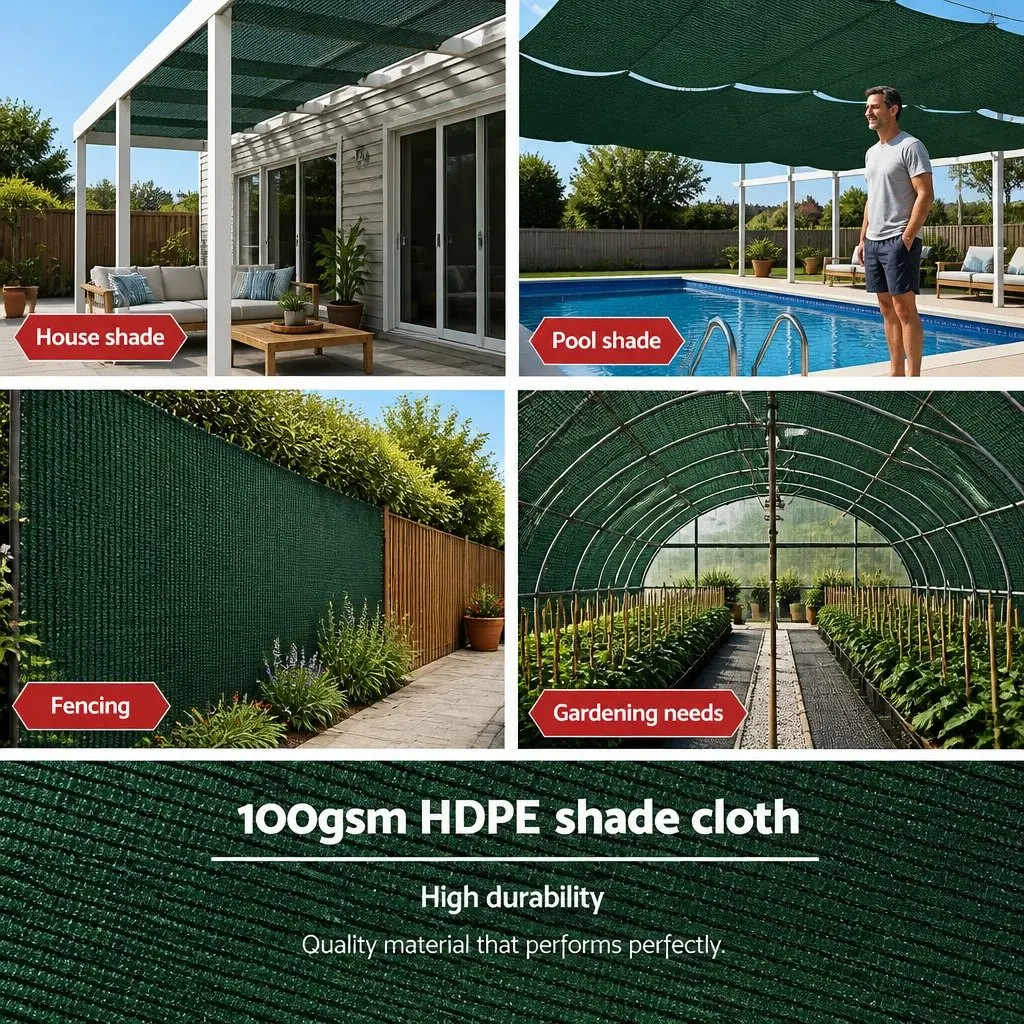 Shade Cloth 3.66x10m Roll 50% Sun Block UV-Stabilised Garden Greenhouse Mesh