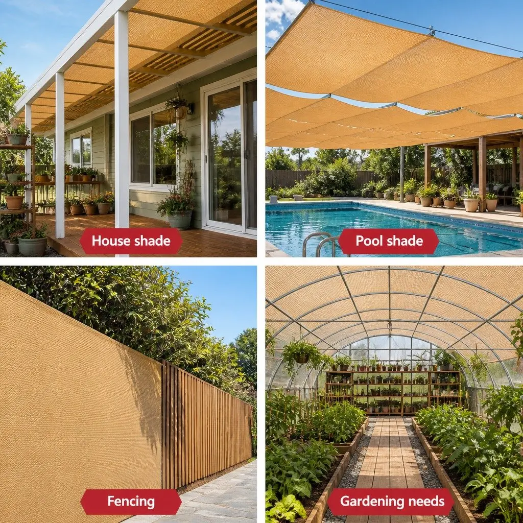 Shade Cloth 70% UV Block 3.66m x 10m Roll Garden Greenhouse Shadecloth Beige