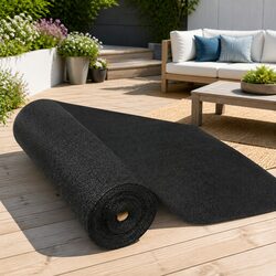 3.66m x 10m Black Shade Cloth Roll with 90% Shade Block