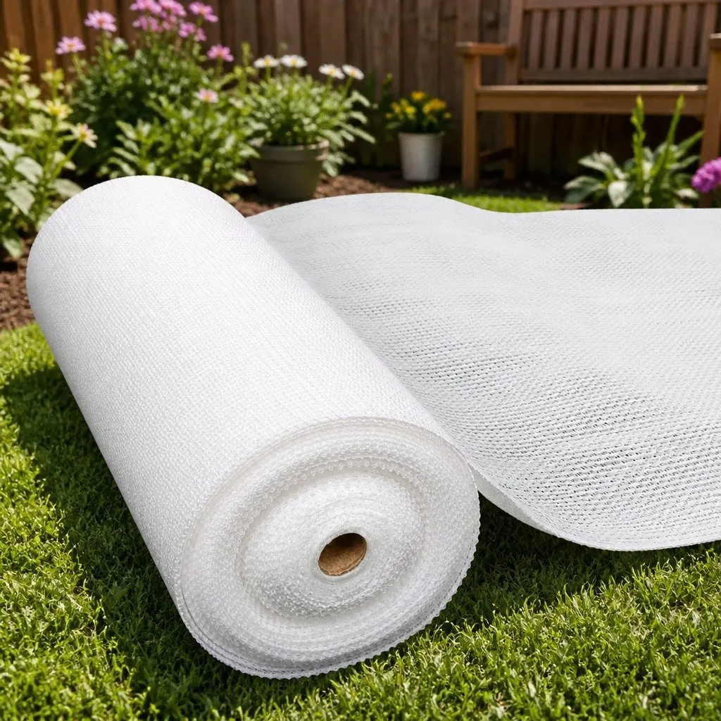 Shade Cloth for Garden 3.66x10m UV Protection White Knitted Fabric 30% Shade Block