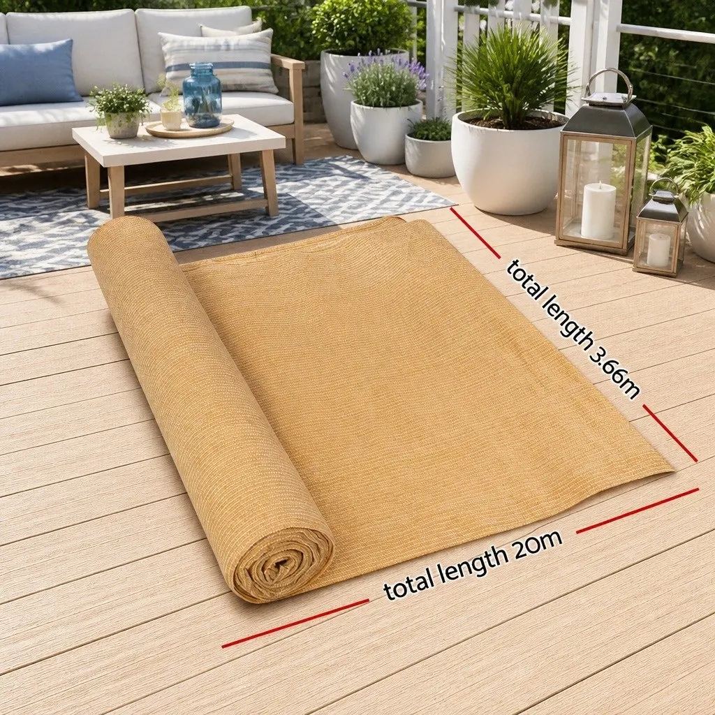 3.66m x 20m Heavy Duty Shade Cloth, 50% Block