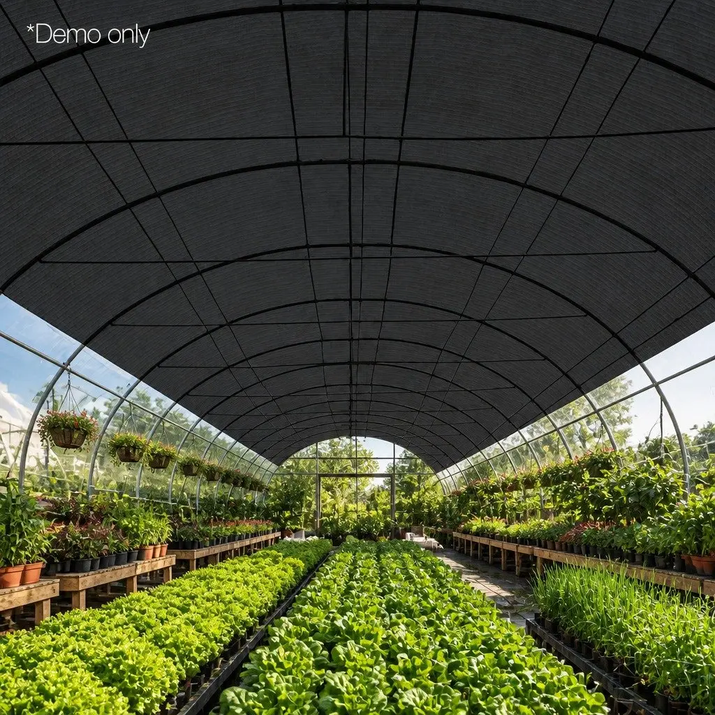Shade Cloth 50% UV Block Garden 3.66x20m Heavy Duty Black Knitted Fabric