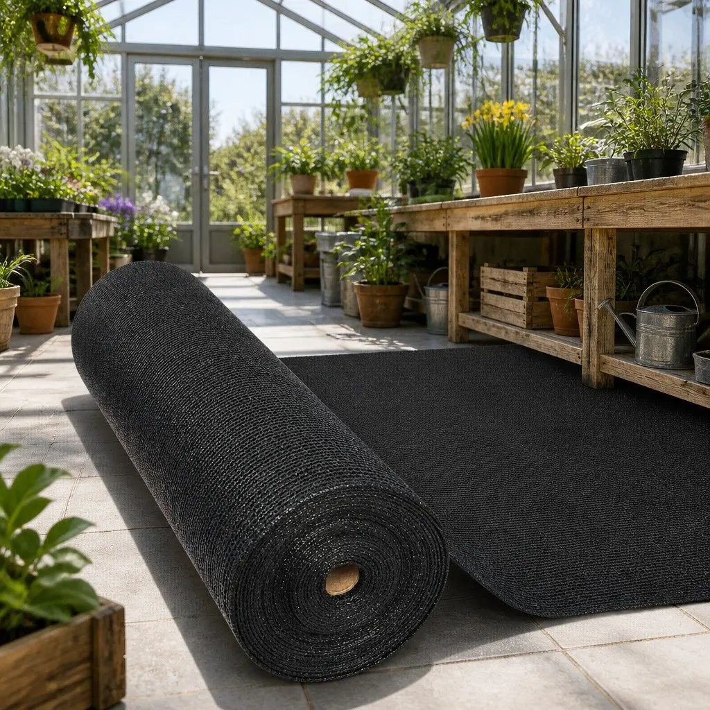 Shade Cloth 50% UV Block Garden 3.66x20m Heavy Duty Black Knitted Fabric