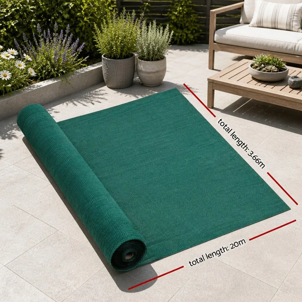 Shade Cloth Garden 3.66m x 20m 30% UV Block Green Heavy
