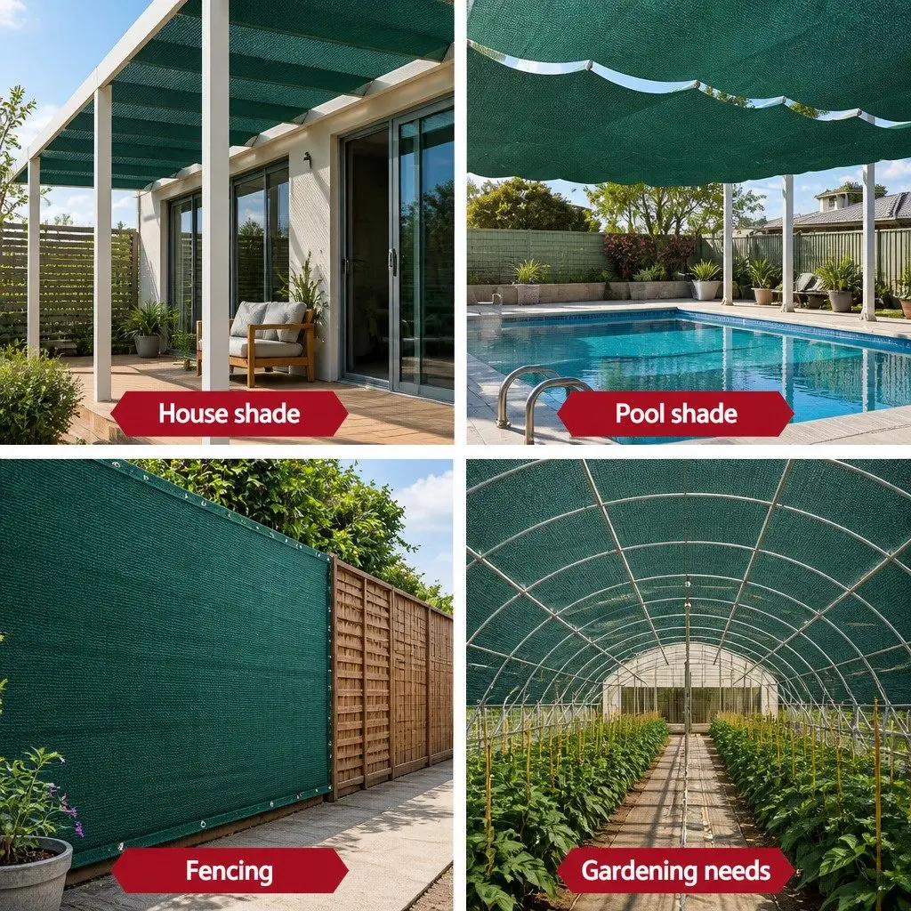 Shade Cloth Garden 3.66m x 20m 30% UV Block Green Heavy