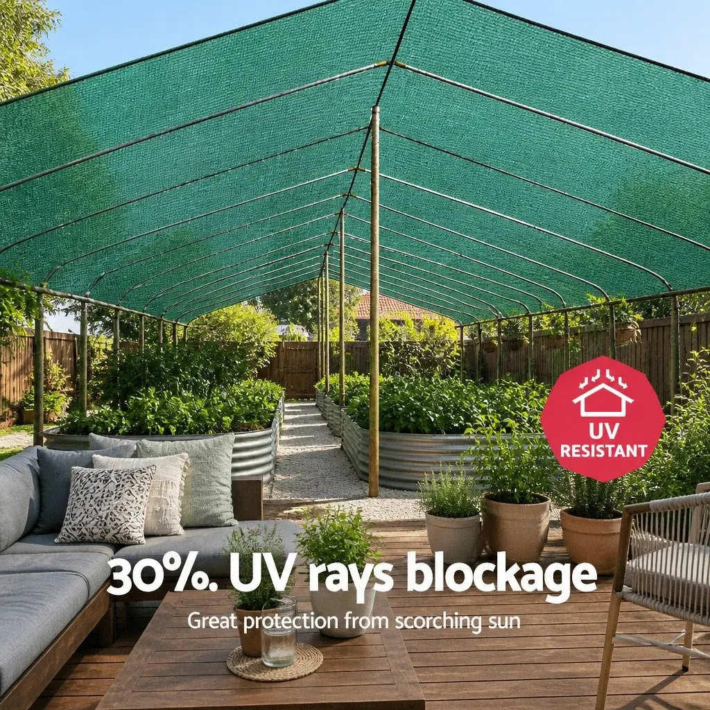 Shade Cloth Garden 3.66m x 20m 30% UV Block Green Heavy
