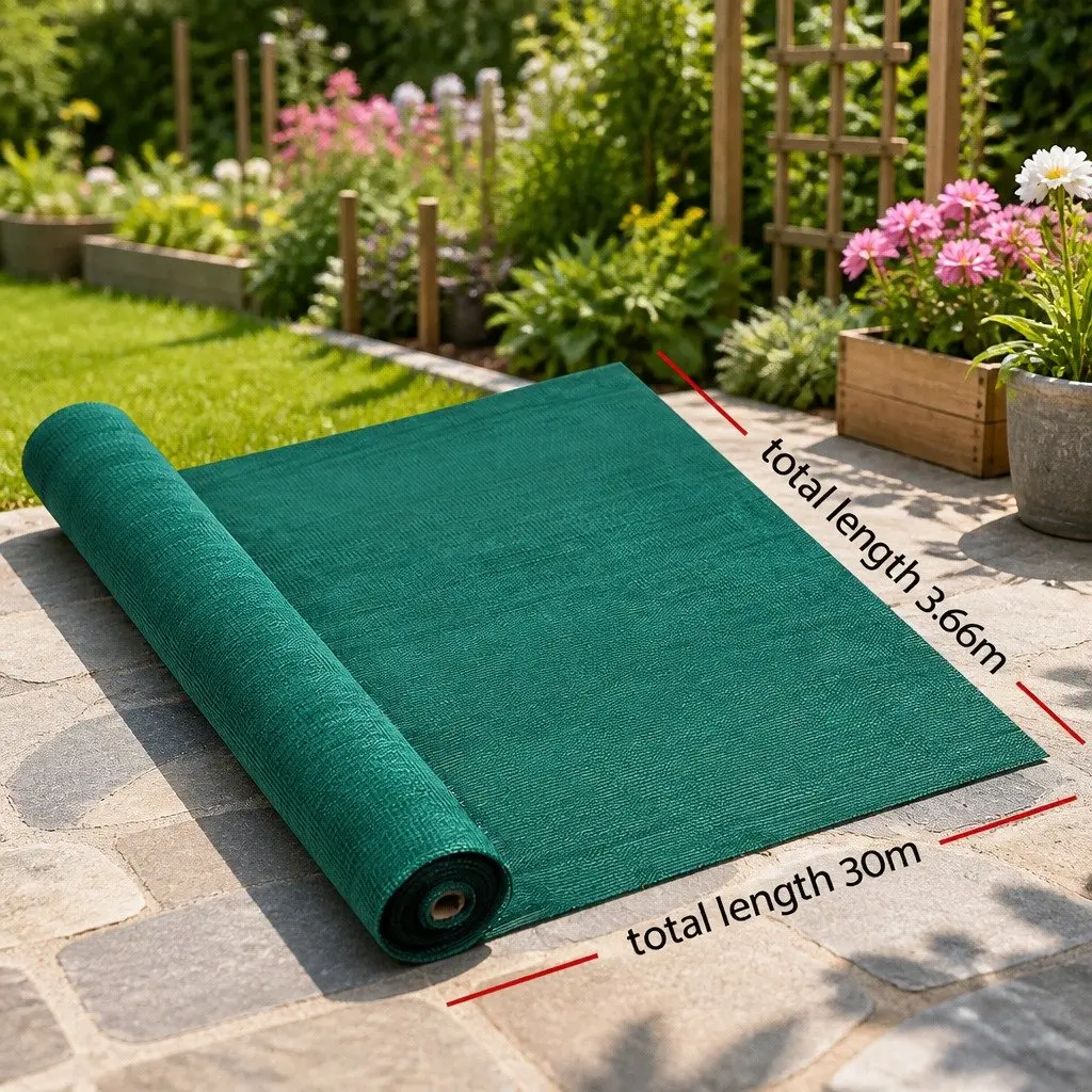 Shade Cloth Green 50% UV Block 3.66m x 30m for Garden Greenhouse Agricultural Use