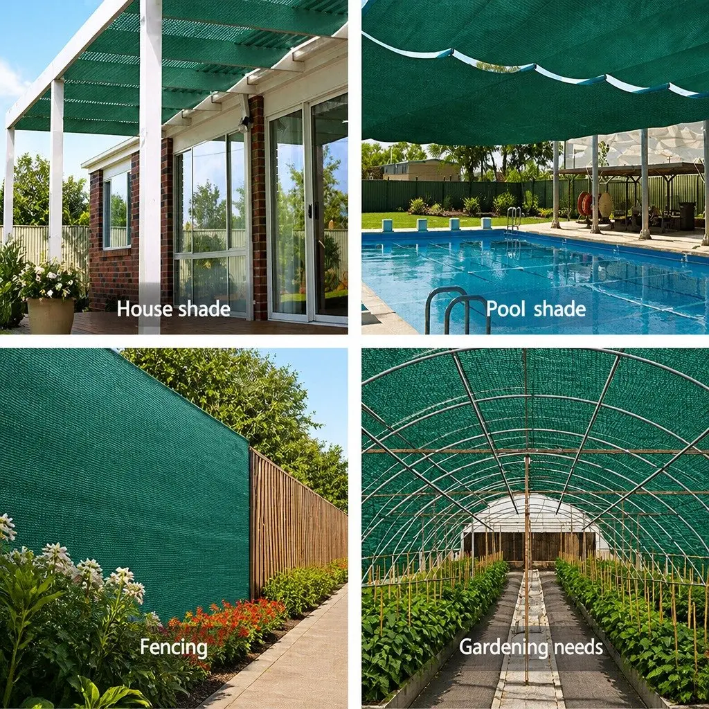 Shade Cloth Green 50% UV Block 3.66m x 30m for Garden Greenhouse Agricultural Use