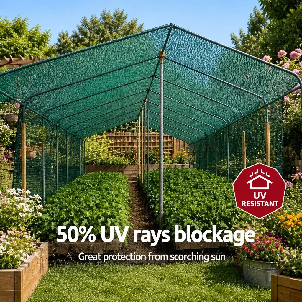 Shade Cloth Green 50% UV Block 3.66m x 30m for Garden Greenhouse Agricultural Use