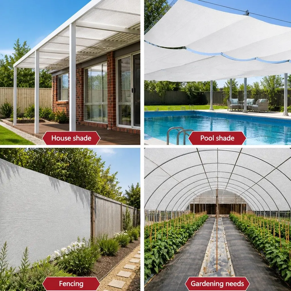 Shade Cloth for Greenhouse Garden 3.66m x 30m 50% UV Block Heavy Duty White