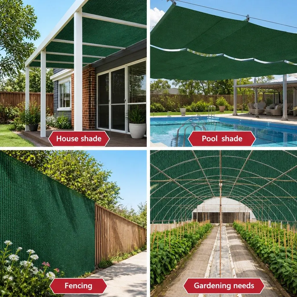 Shade Cloth Roll 3.66m x 30m UV-Stabilised Green Heavy Duty Garden Sunshade