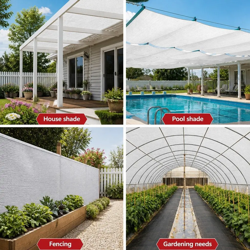 Shade Cloth for Garden 3.66m x 30m White Heavy Duty Knitted Fabric Roll