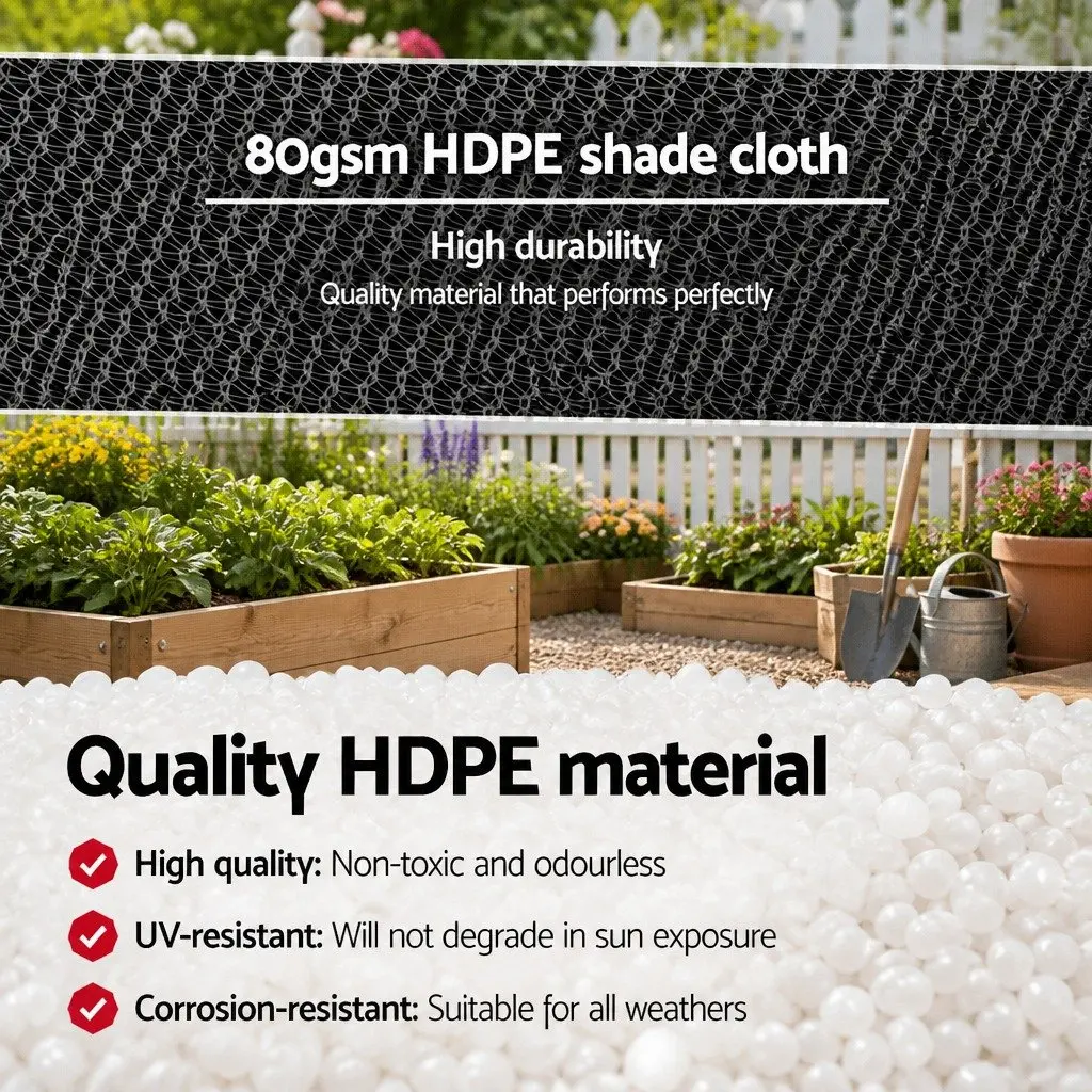 Shade Cloth for Garden 3.66m x 30m White Heavy Duty Knitted Fabric Roll