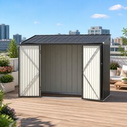 Garden Shed with Dimensions 3.05x1.5M in Galvanised Steel