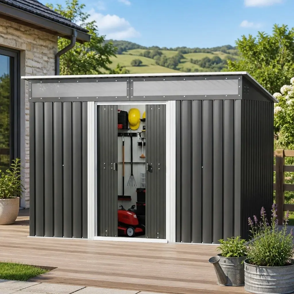 Garden Shed Outdoor Storage 2.60x1.95M Tool Workshop Shelter House