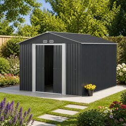 Grey 3x3M Garden Shed - Specifications and Features