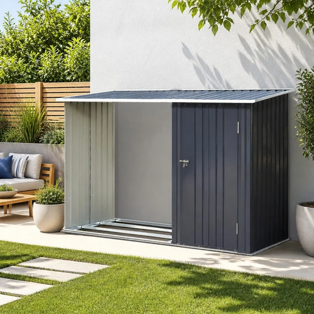 249x104cm Garden Shed with Steel Frame