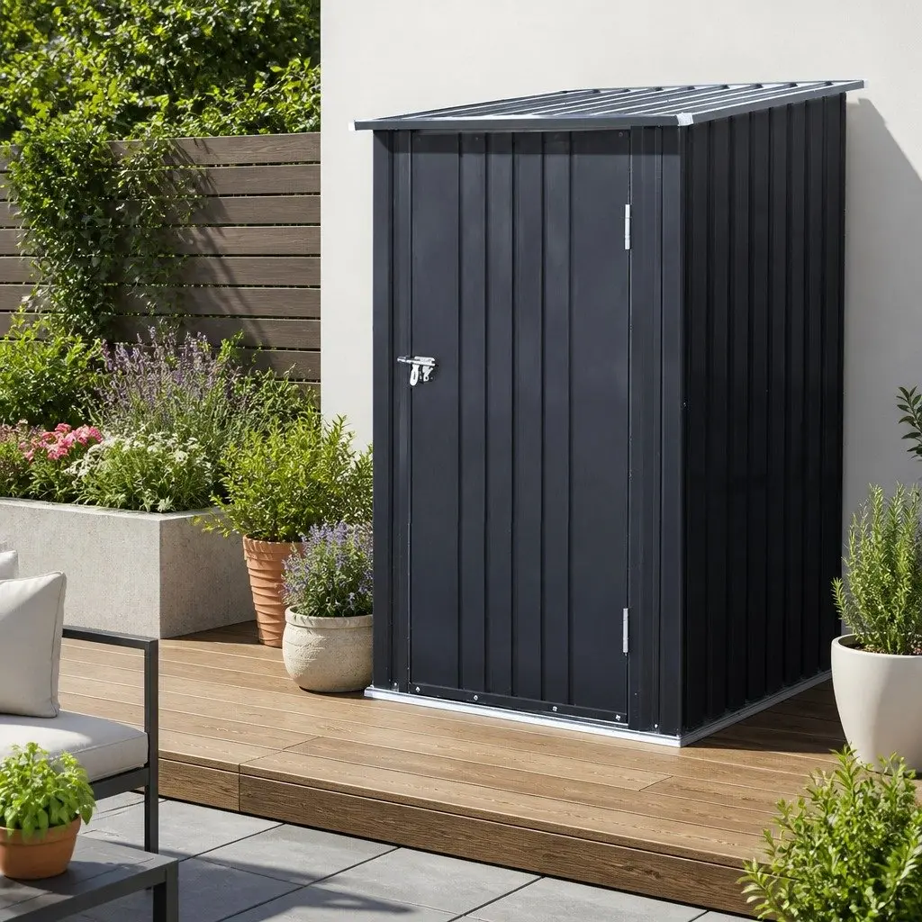 Garden Shed 0.99x1.04M Steel Anthracite