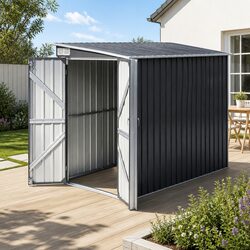 Garden Shed Specifications: 118x238cm Lean-To Bike Shelter