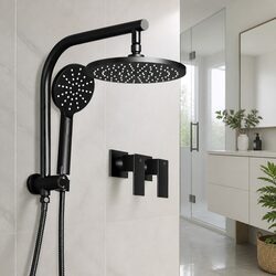 Specifications for Matte Black Shower Head Set with 9-Inch Rain Head