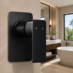 Shower Mixer Tap Wall Mounted Bath Taps Brass Hot Cold Basin Bathroom Black