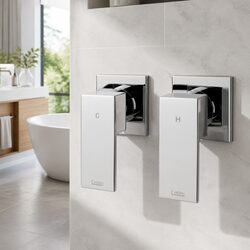 Specifications of Wall Mounted Shower Taps: Chrome Brass