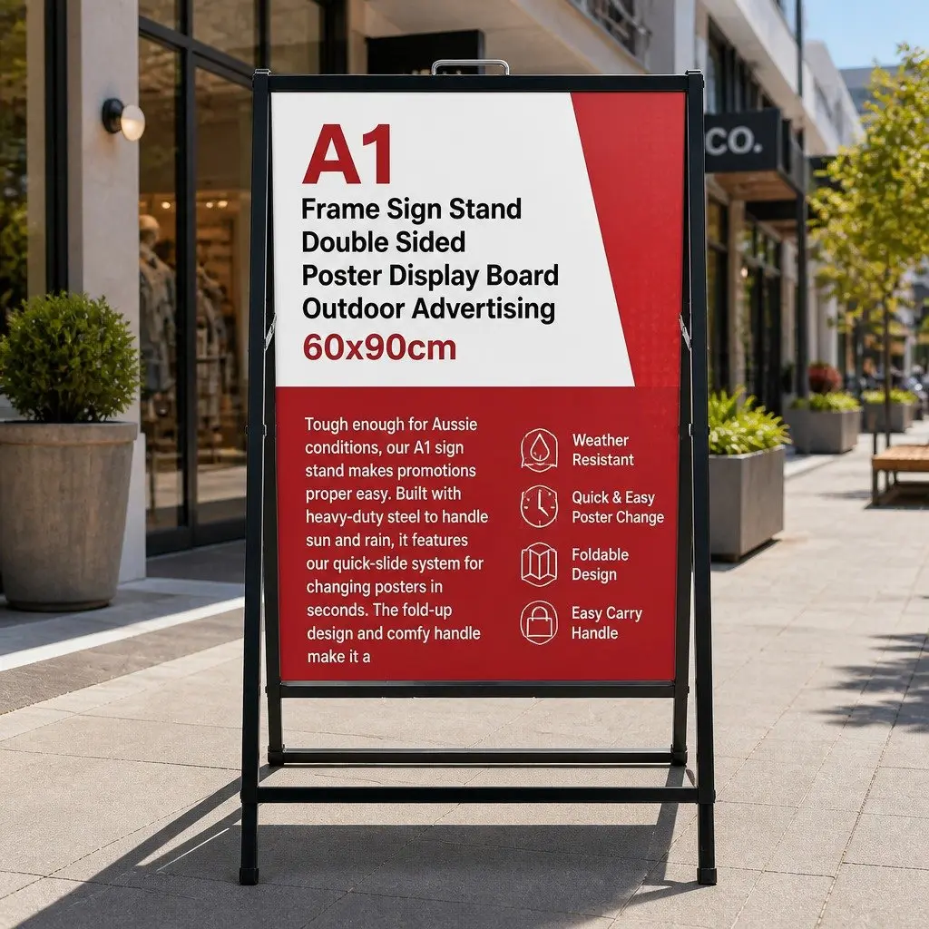 A1 Frame Sign Stand Double Sided Poster Display Board Outdoor Advertising