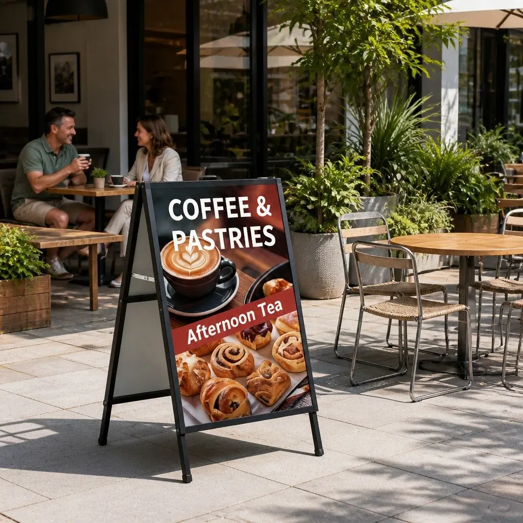 A1 Frame Sign Stand Double Sided Poster Display Board Outdoor Advertising