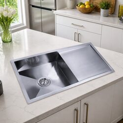 Stainless Steel Kitchen Sink Specifications: 87x45cm, 304 Material