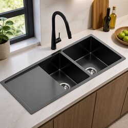Double Bowl Stainless Steel Sink 100x45cm Specifications