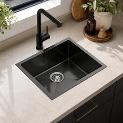 44x44CM Handmade Stainless Steel Kitchen Sink with Tap