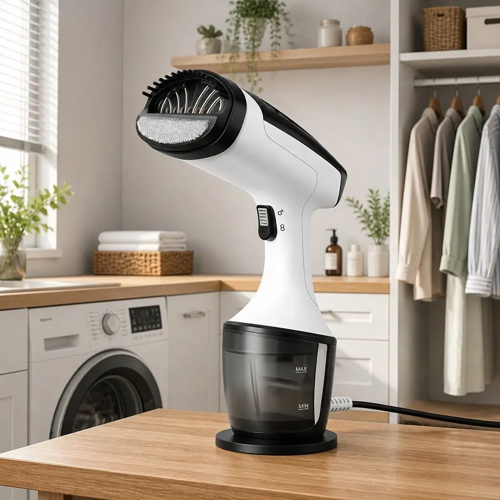 Handheld Garment Steamer 1500W Portable Fabric Care Fast Heat-Up Continuous