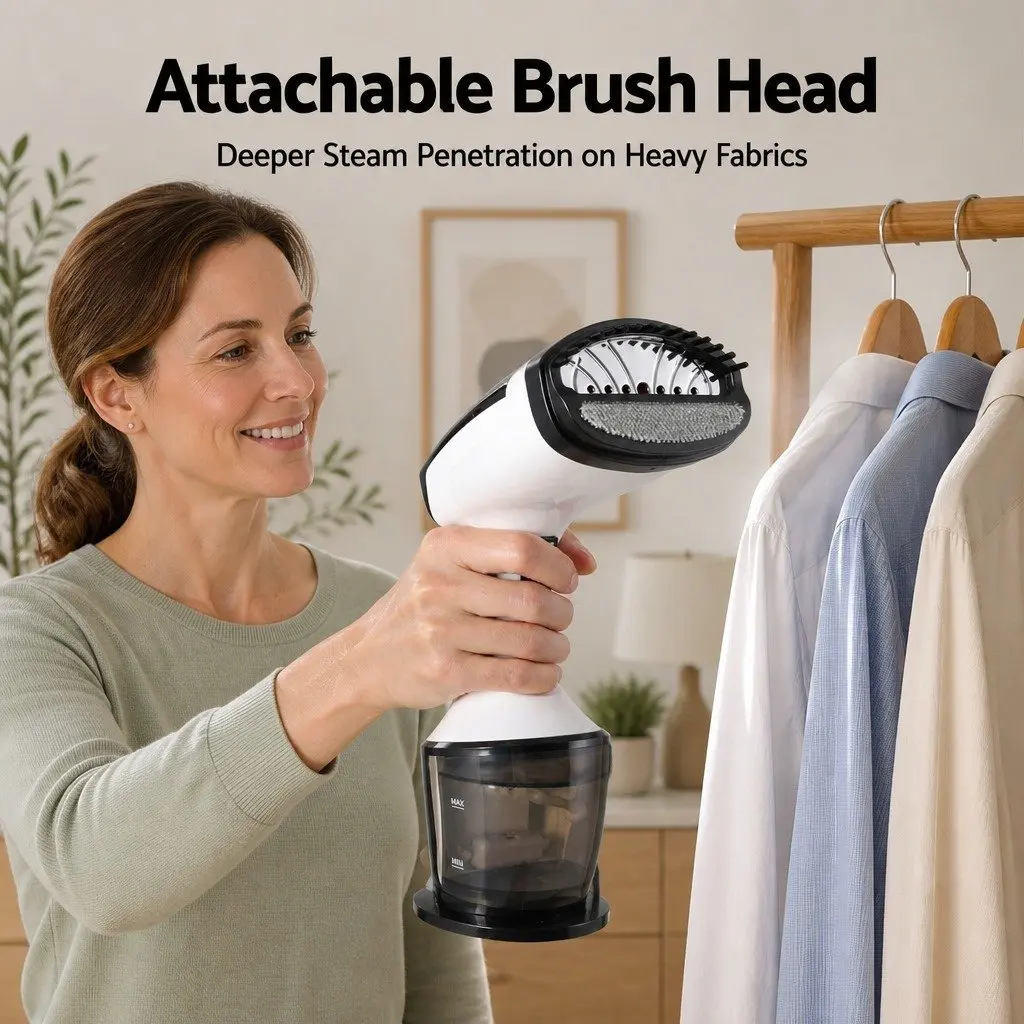 Handheld Garment Steamer 1500W Portable Fabric Care Fast Heat-Up Continuous