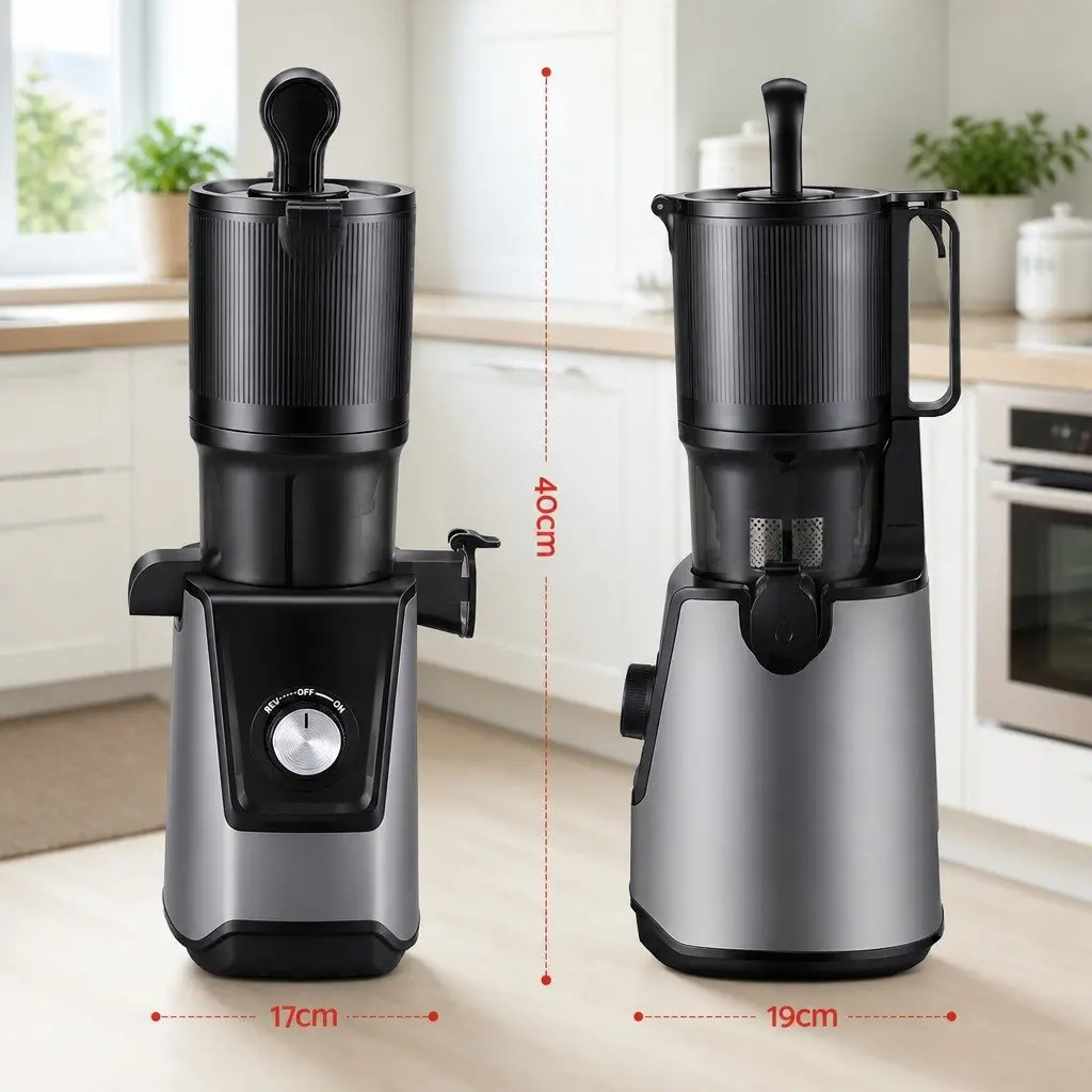 Cold Press Slow Juicer 200W Large Feed Hopper Fruit Vegetable Juice Extractor