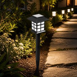 Solar Power Garden Lights 6 Pack LED Landscape Outdoor Pathway Yard Lighting