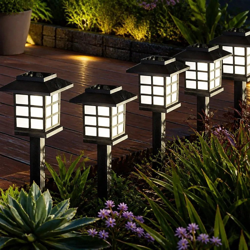 Solar Power Garden Lights 6 Pack LED Landscape Outdoor Pathway Yard Lighting